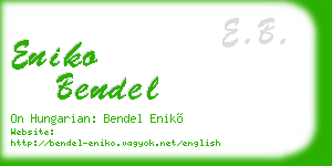 eniko bendel business card